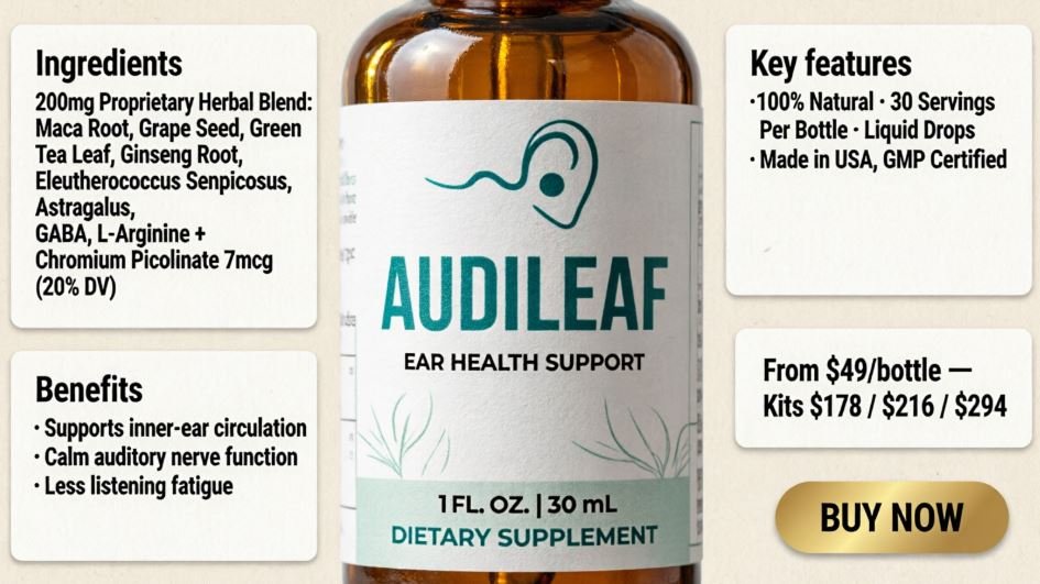 AudiLeaf Natural Hearing Support Formula