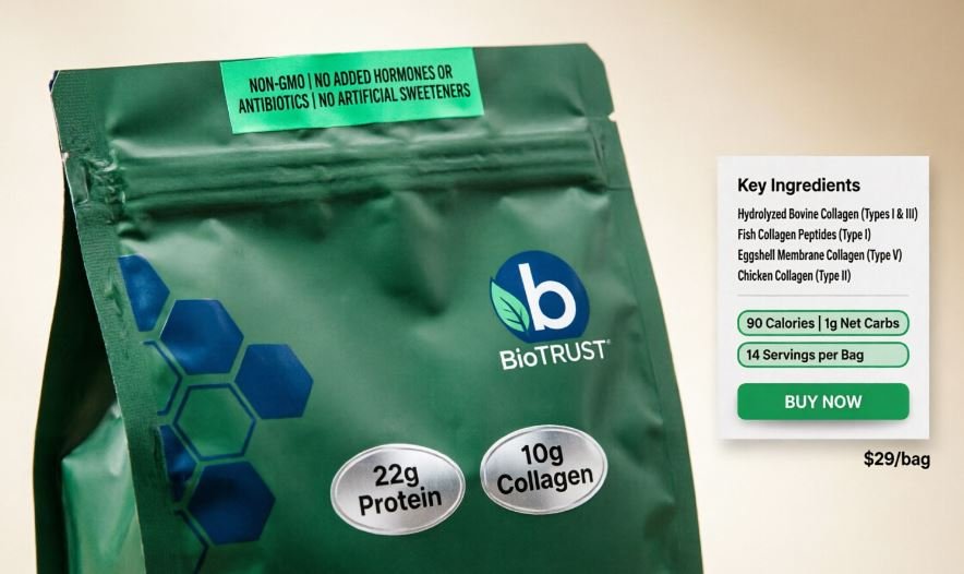 BioTrust Ageless Multi Collagen Keto Ingredients