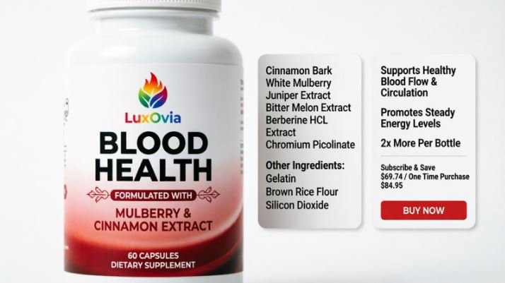 LuxOvia Blood Health Ingredients