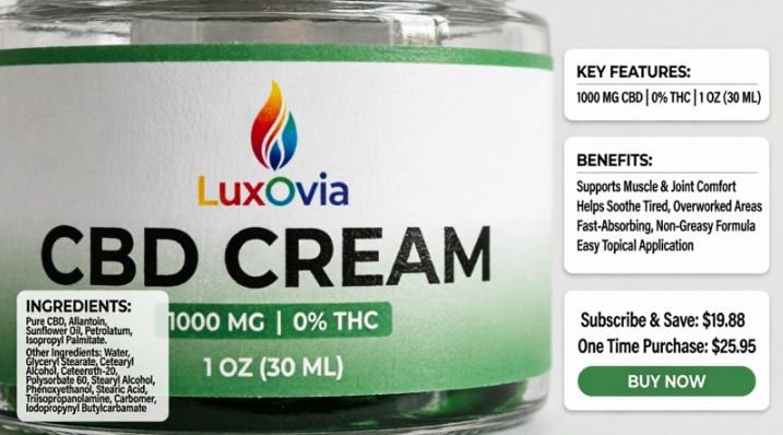 LuxOvia CBD Cream Buy Now LuxOvia CBD Cream Buy Now