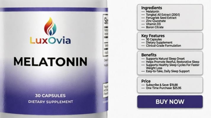 LuxOvia Melatonin Capsules Buy Now