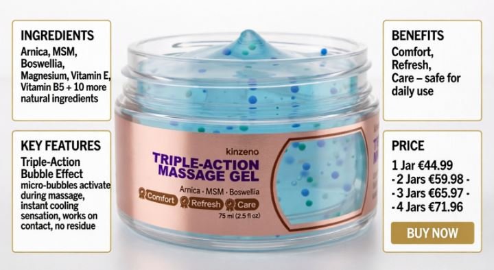Kinzeno triple-action massage gel Ingredients